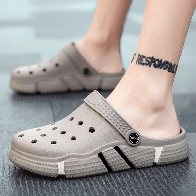 Trendy Hollow-Out Closed Toe Sandals