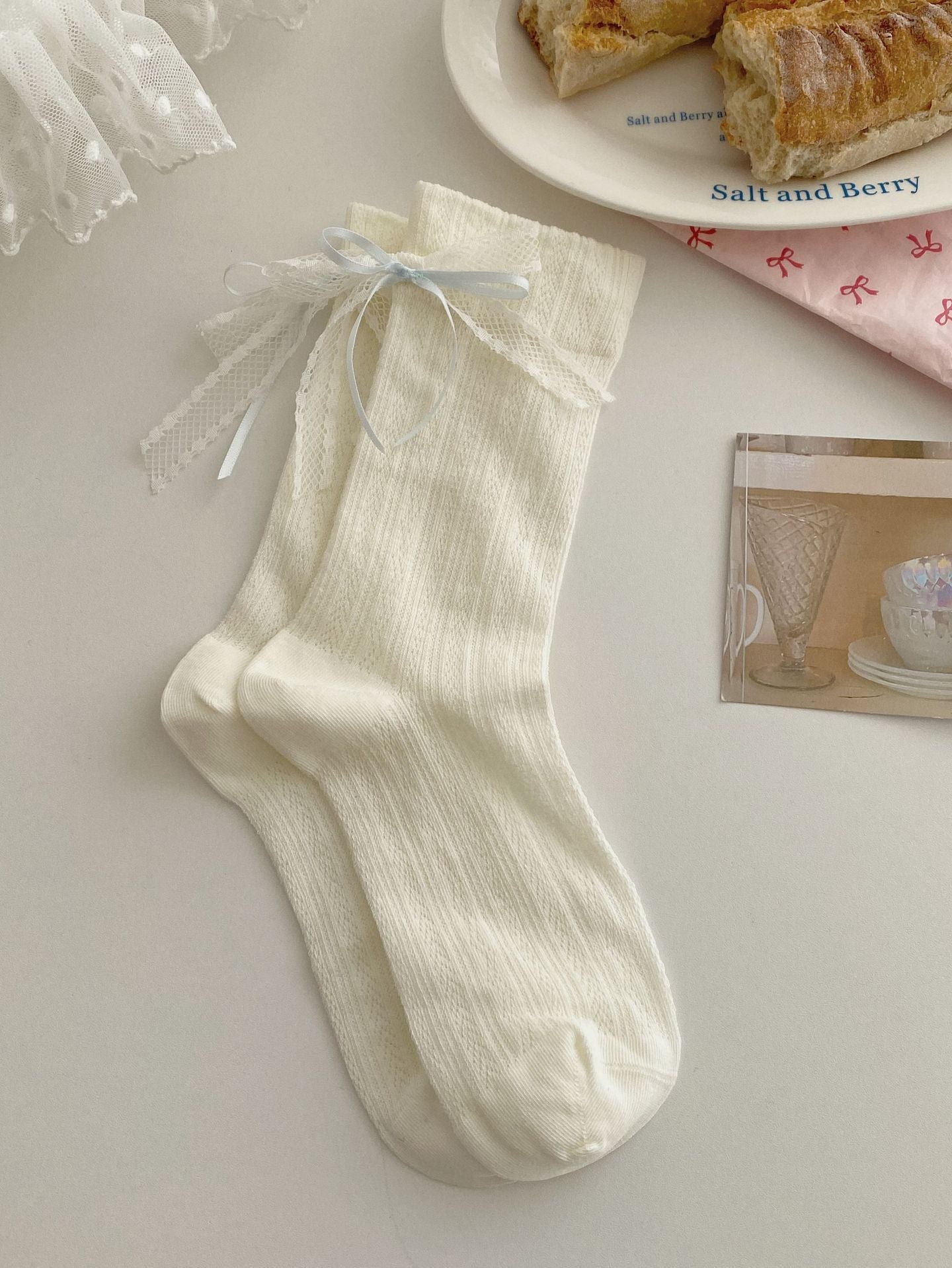 RibbonLace Ballet Socks