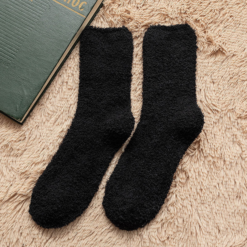 Solid color floor socks