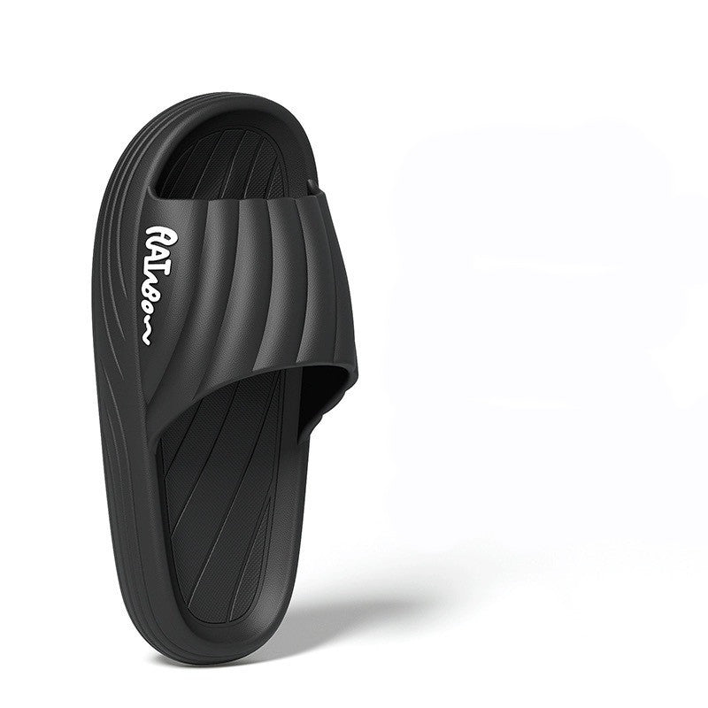 Solid Stripe Thick-Soled Slippers