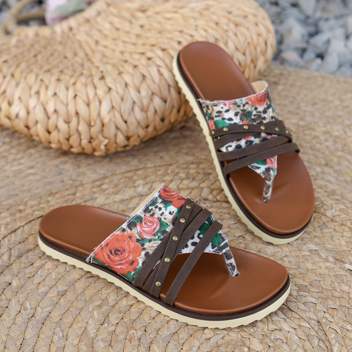 Plus Size Colorful Flip-Flops