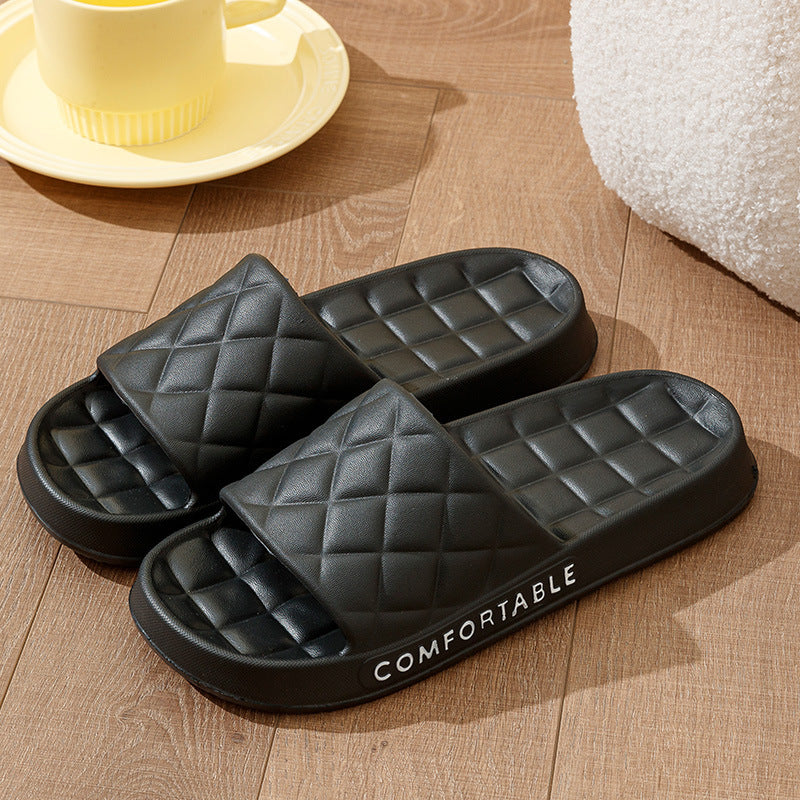 Plaid Soft-Soled Indoor Slippers