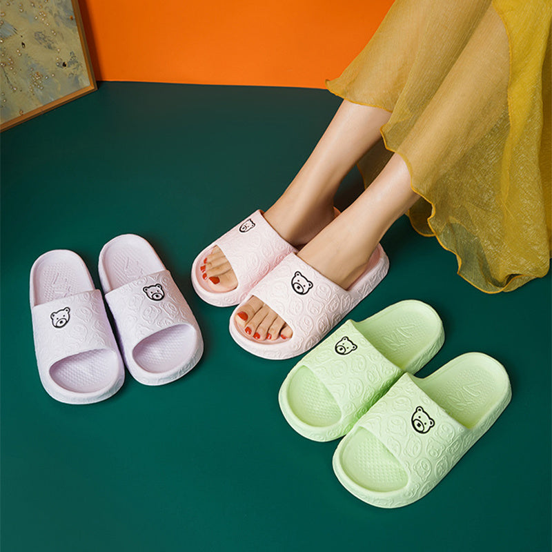 Cute Bear Thick-Soled Slippers