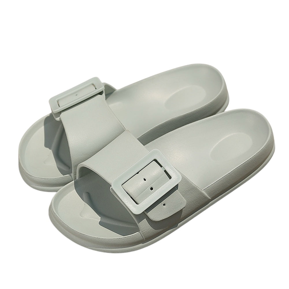 Solid Buckle Non-Slip Slippers