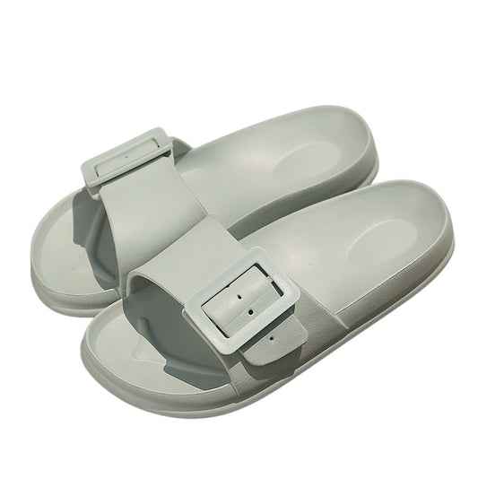 Solid Buckle Non-Slip Slippers