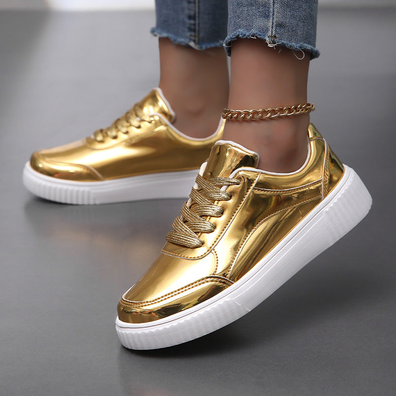 Thick-Soled Sequin Sneakers