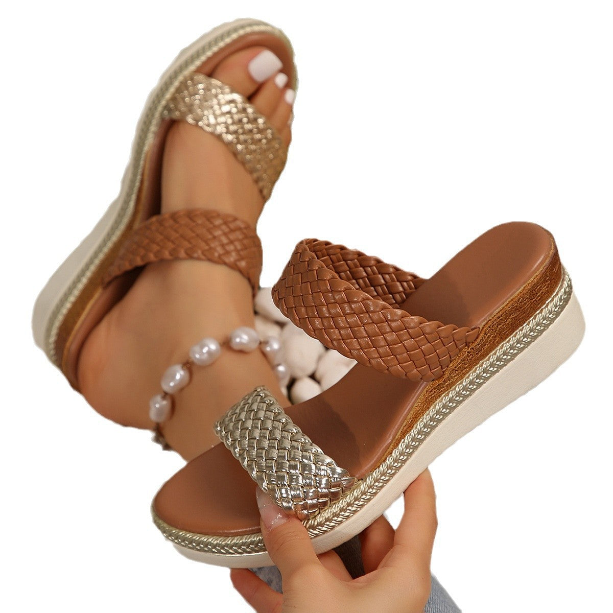 Plus Size Wedge Sandals
