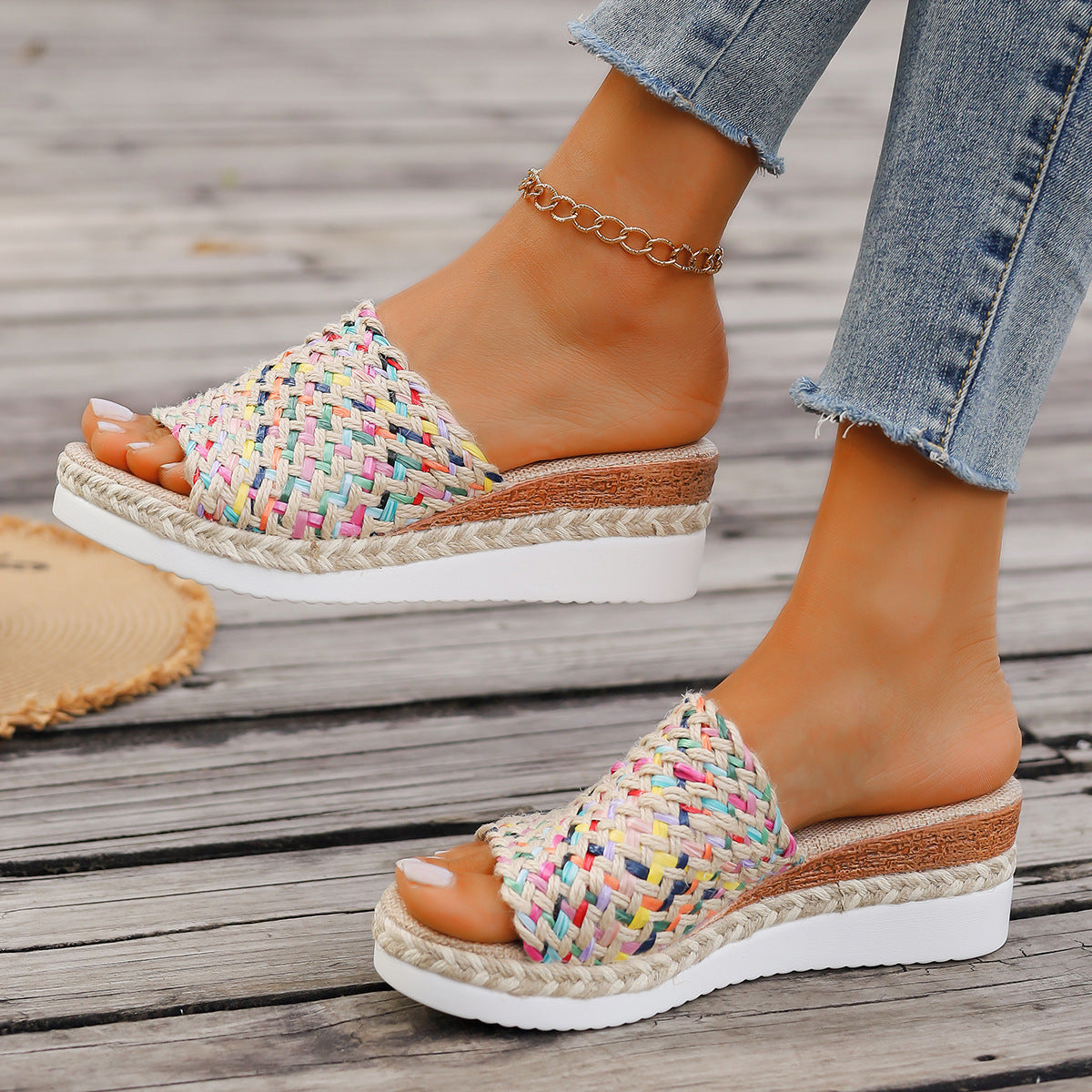 Thick-Soled Fish Mouth Slippers