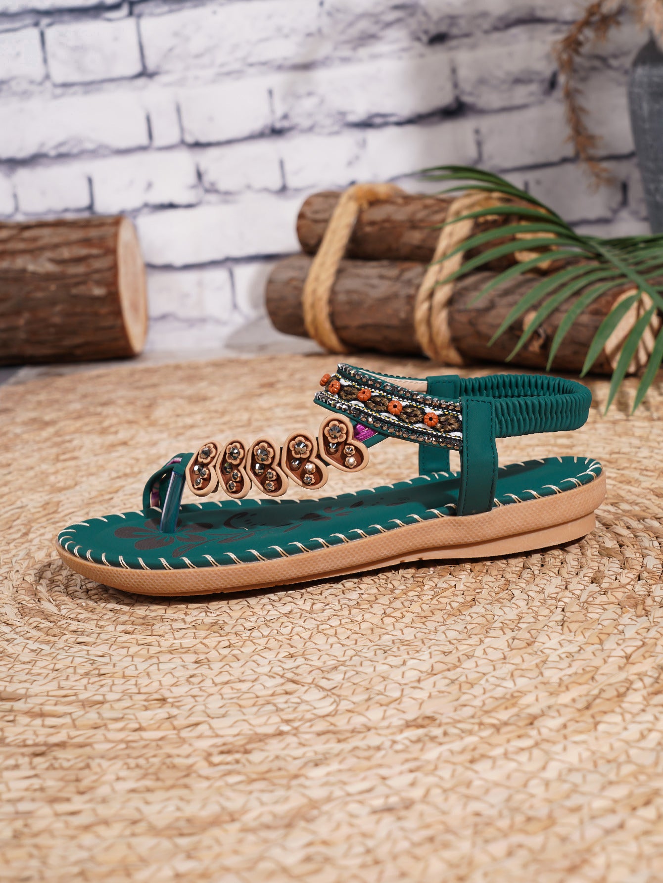 Bohemian Casual Rhinestone Sandals