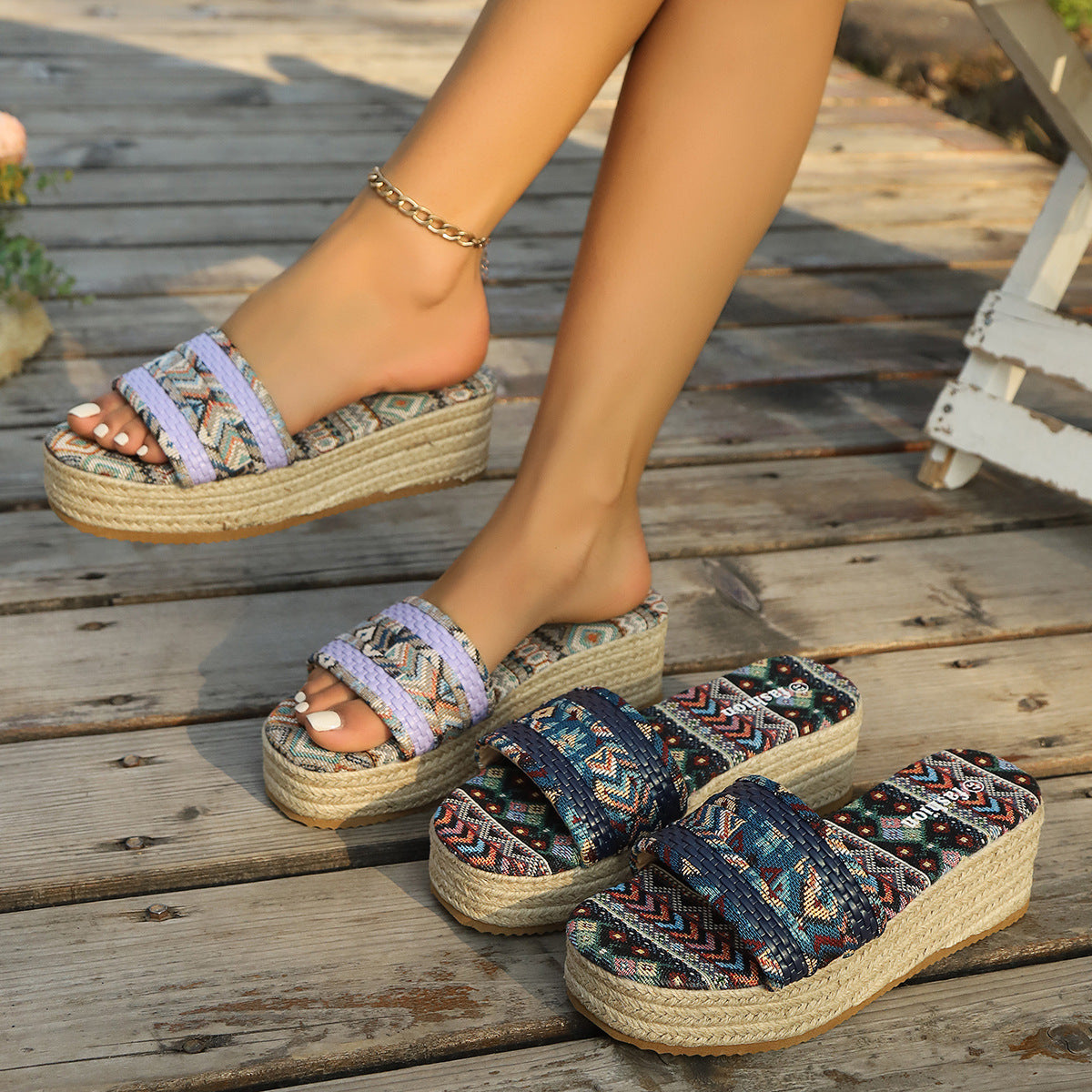Sponge Cake Rope Slippers