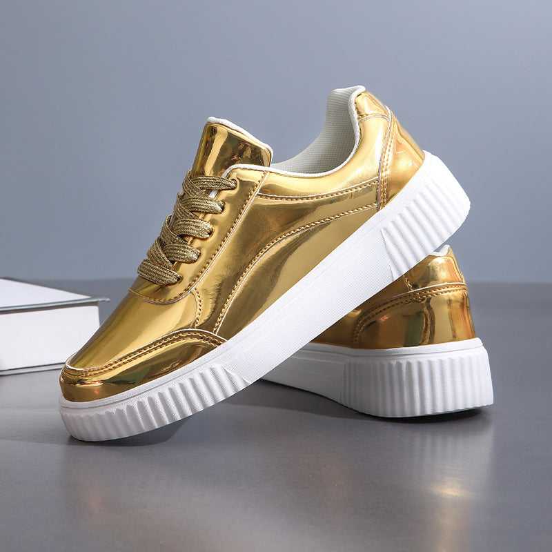 Thick-Soled Sequin Sneakers