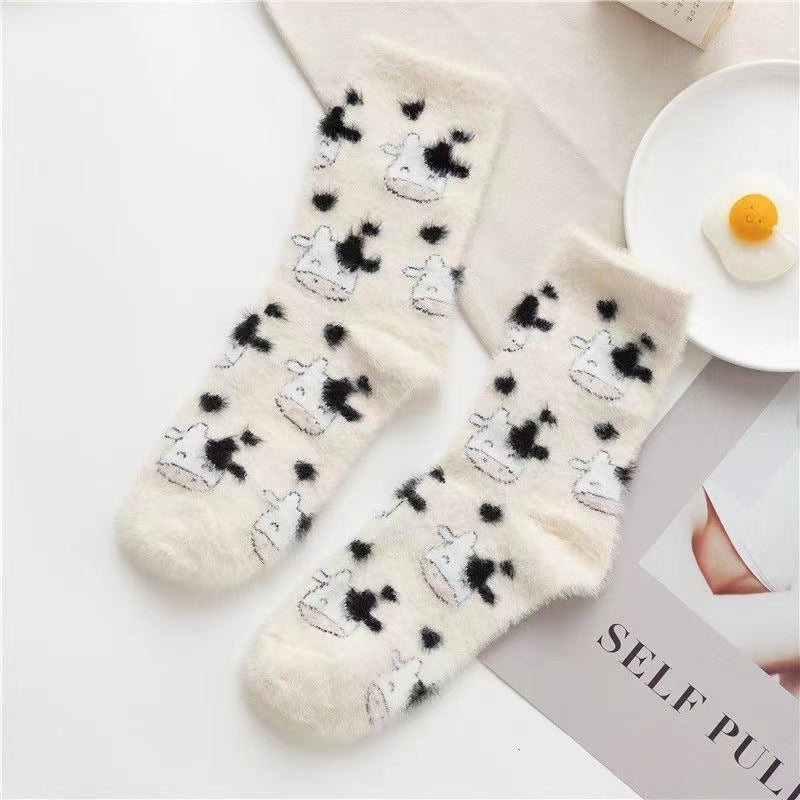 Mink Fur Warm Mid-Calf Socks
