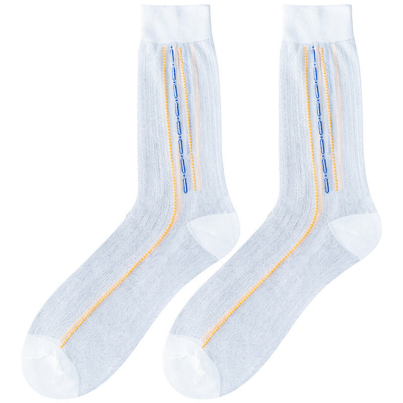 Pansy Jacquard Loose Mouth Socks