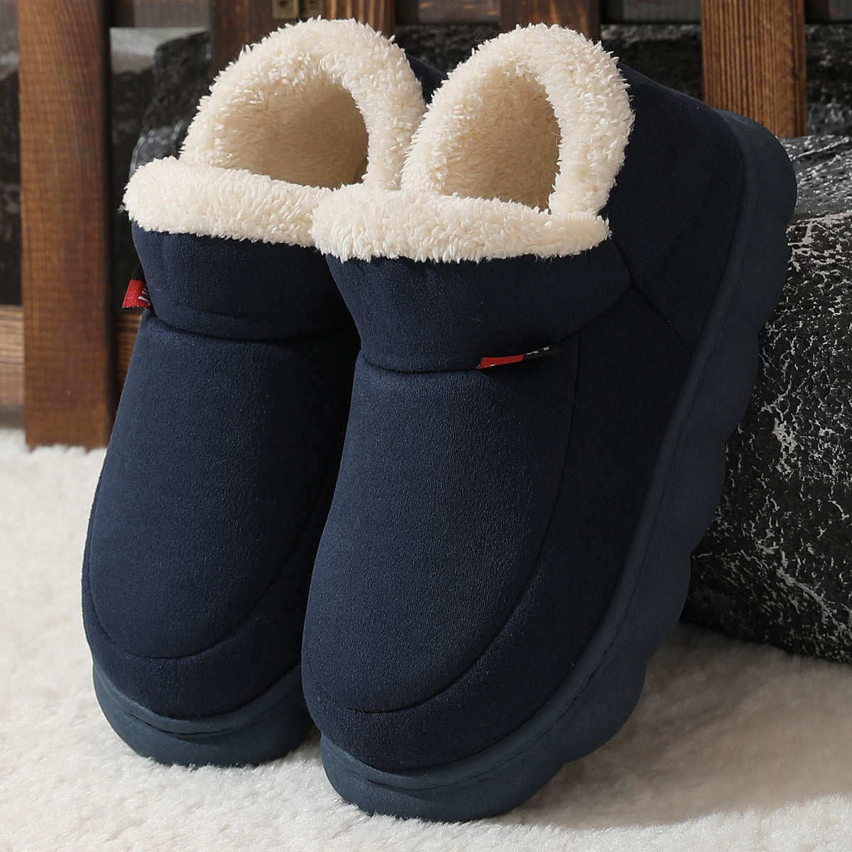 Plush Suede Winter House Shoes