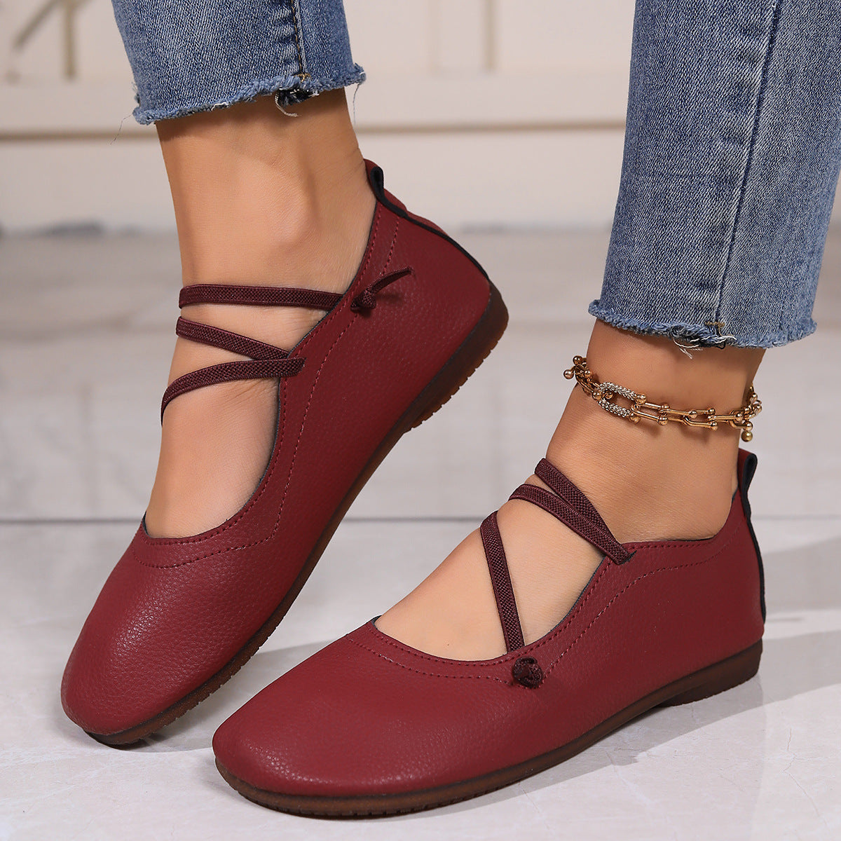 Square Toe Casual Flats