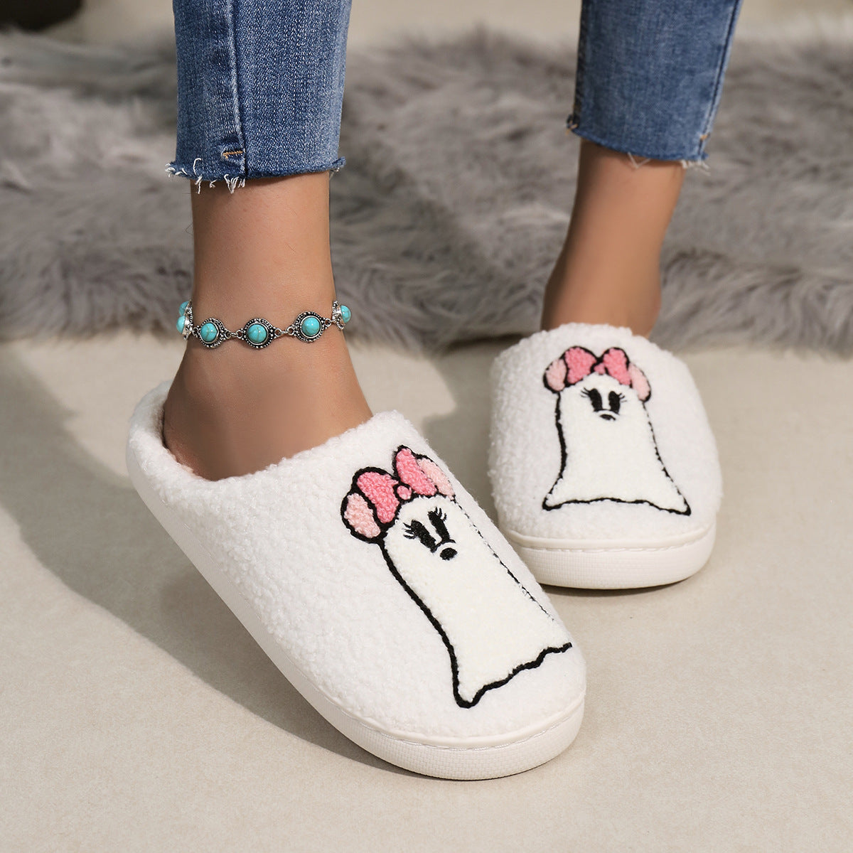 Cartoon Ghost Memory Slippers