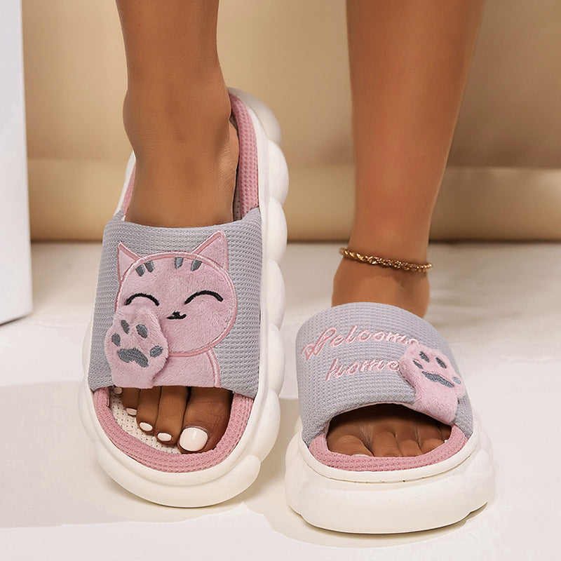 Cute Cartoon Kitten Slippers
