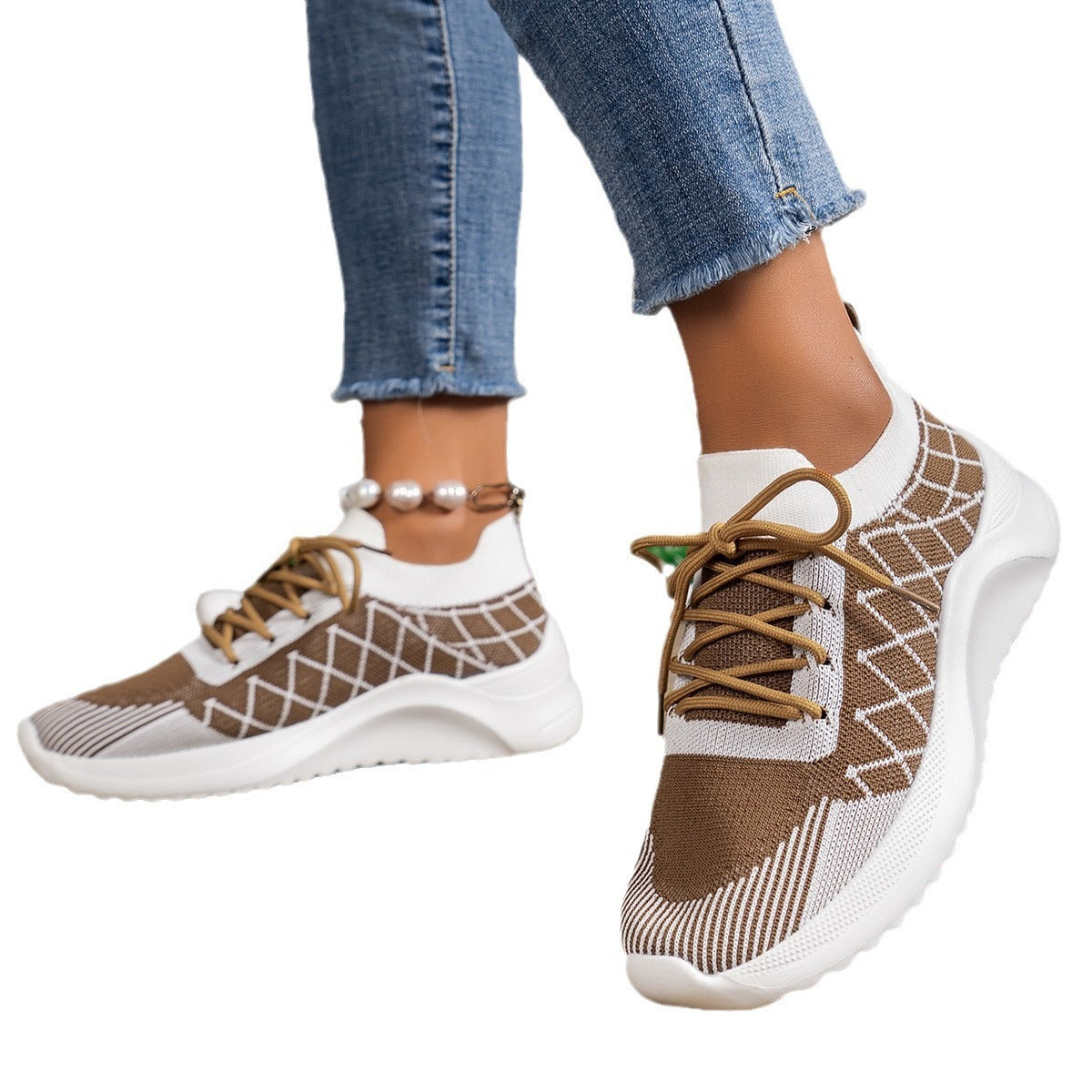 Plus Size Flyknit Running Sneakers