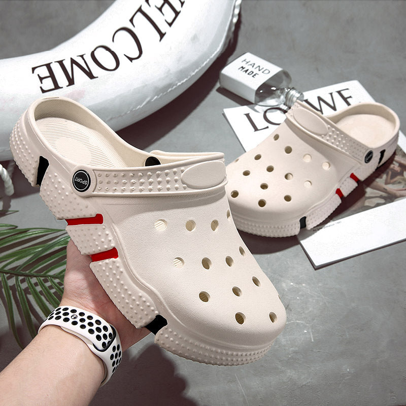 Trendy Hollow-Out Closed Toe Sandals