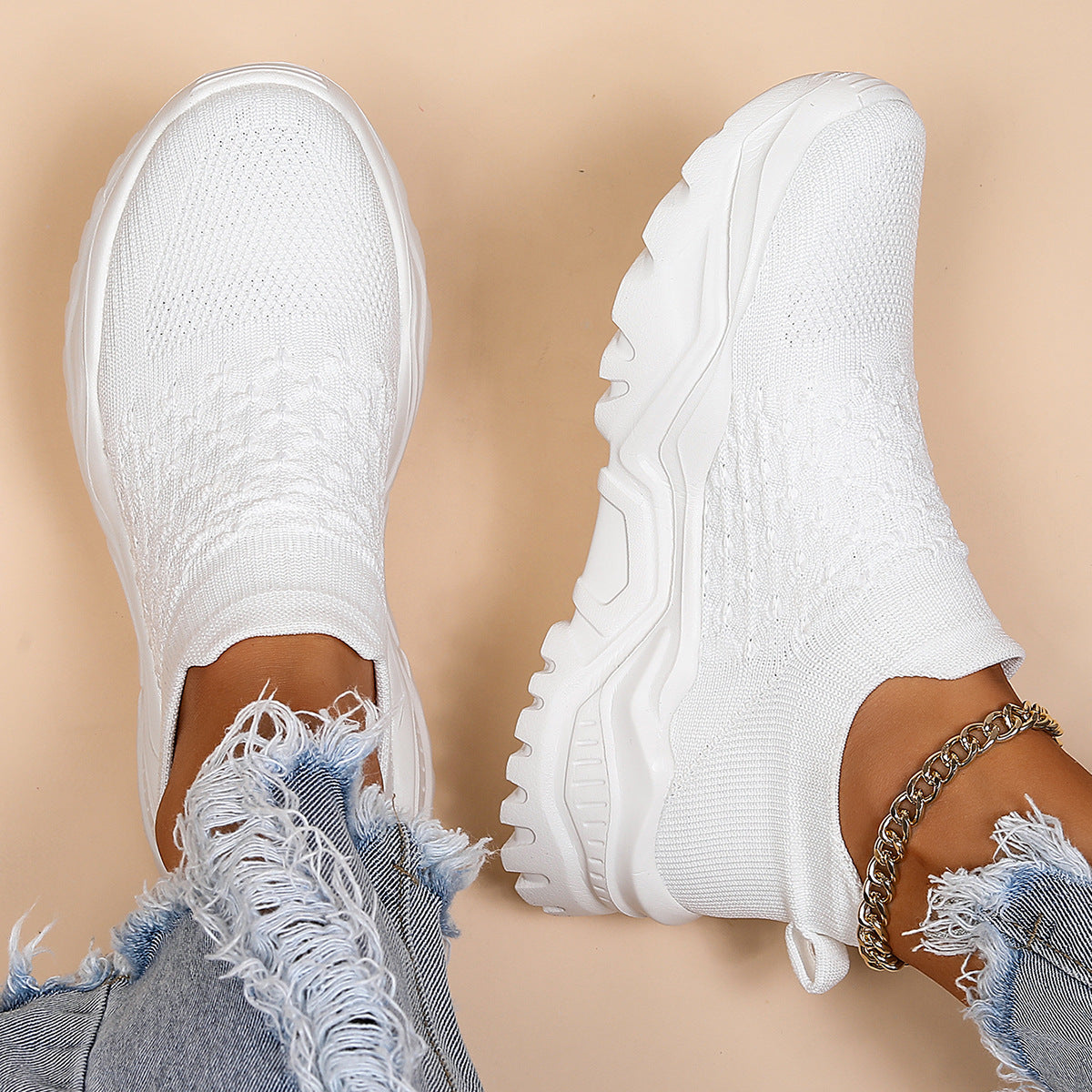 Plus Size Flyknit Shoes