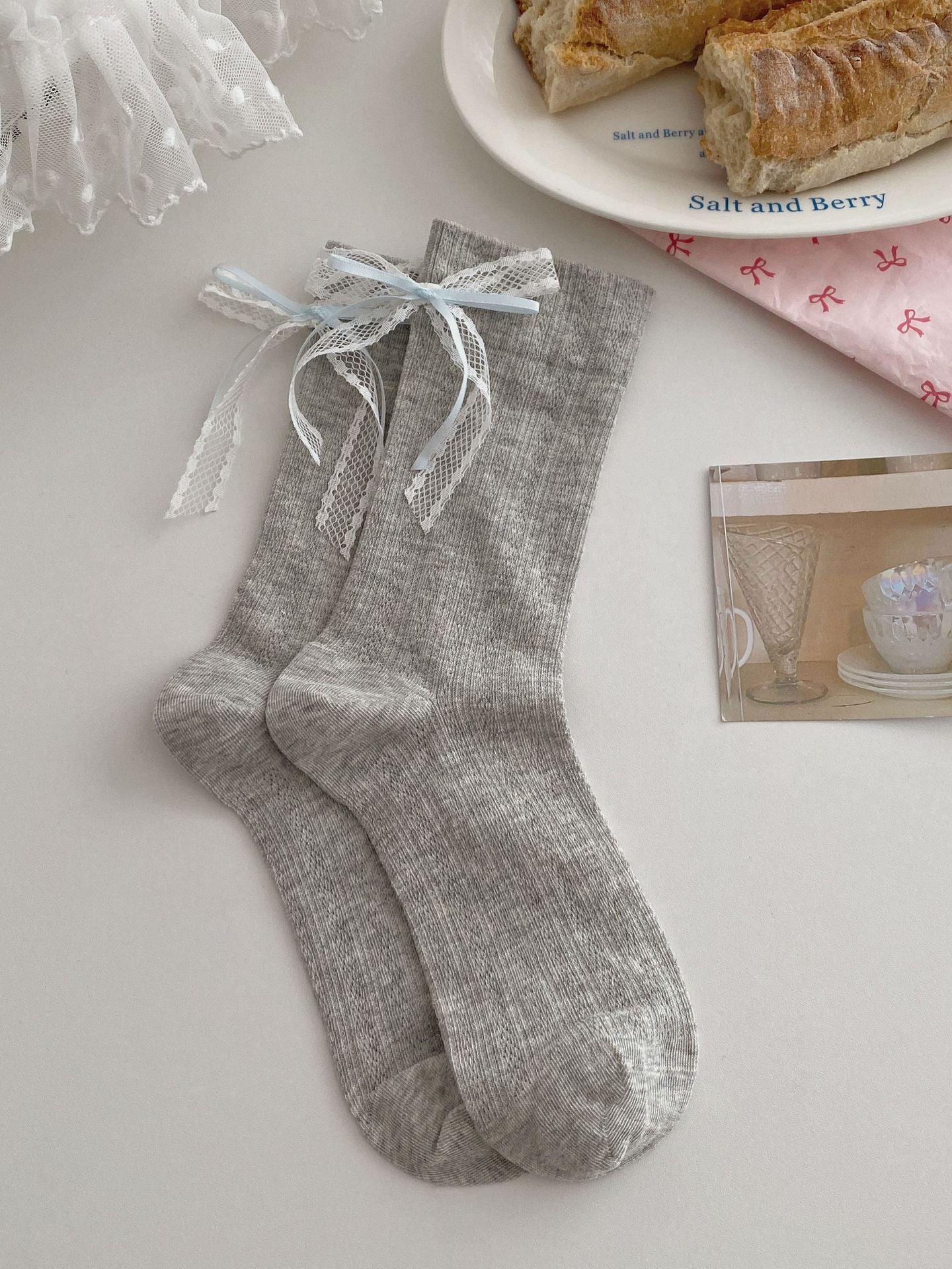 RibbonLace Ballet Socks