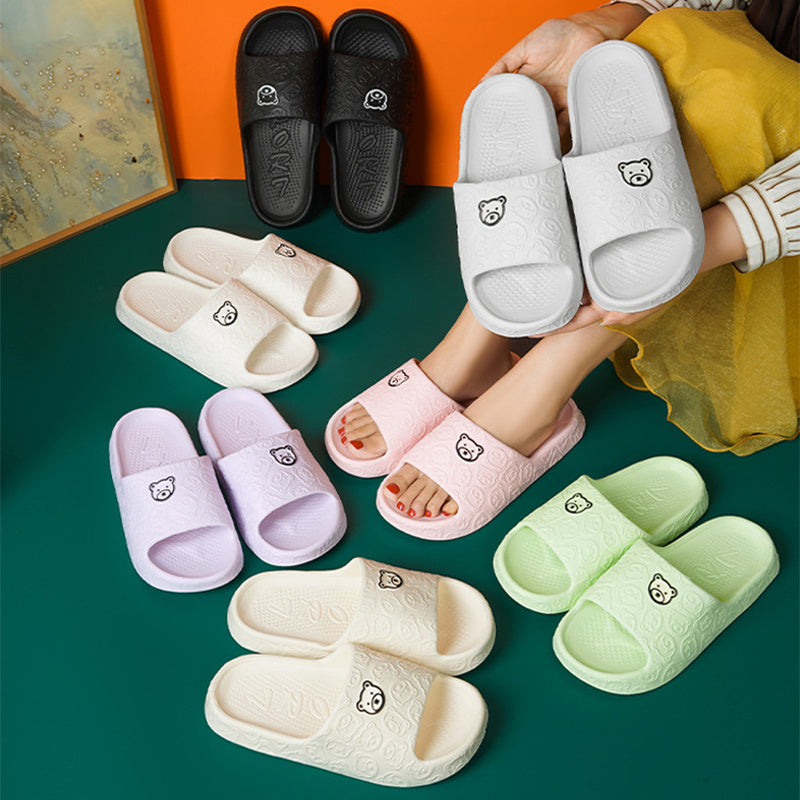 Cute Bear Thick-Soled Slippers
