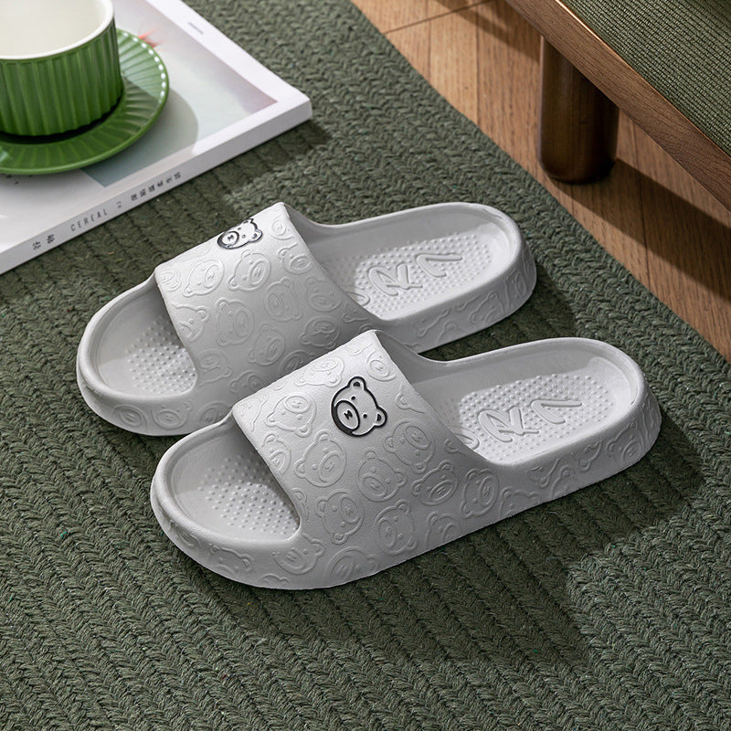 Cute Bear Thick-Soled Slippers
