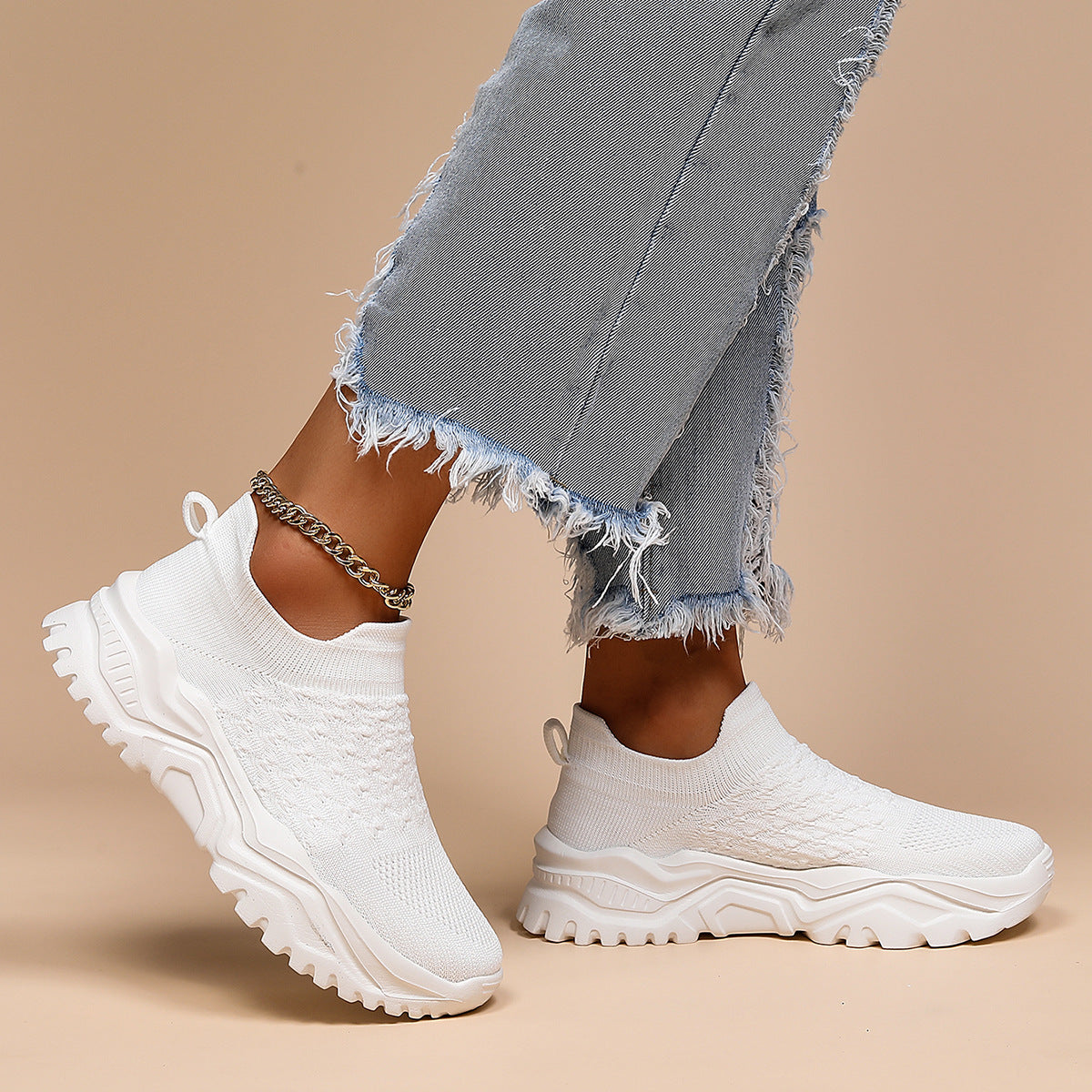 Plus Size Flyknit Shoes
