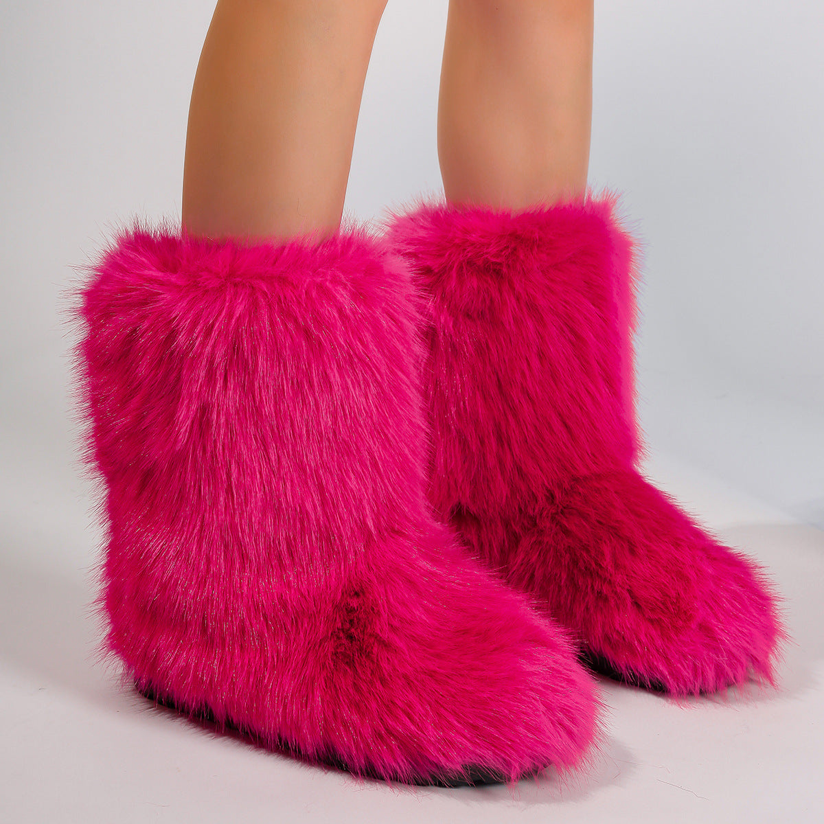 Furry Middle Snow Boots