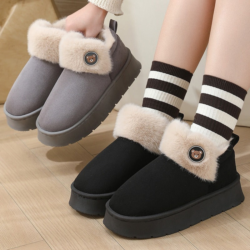 Ankle Wrap Warm Cotton Slippers