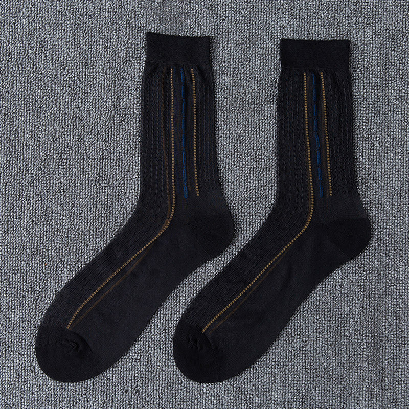 Pansy Jacquard Loose Mouth Socks