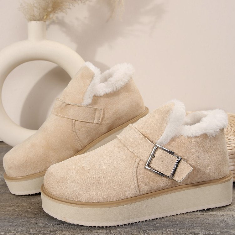Buckle Flat Winter Snow Boots