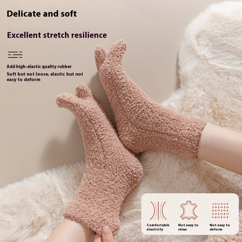 CozyNest Fleece Toe Socks