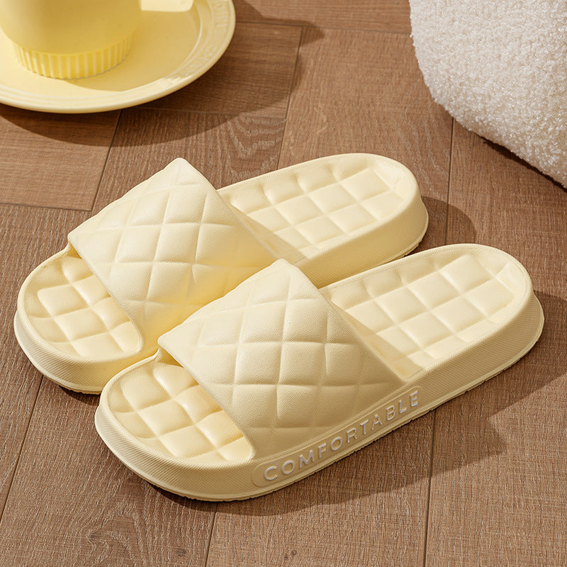 Plaid Soft-Soled Indoor Slippers