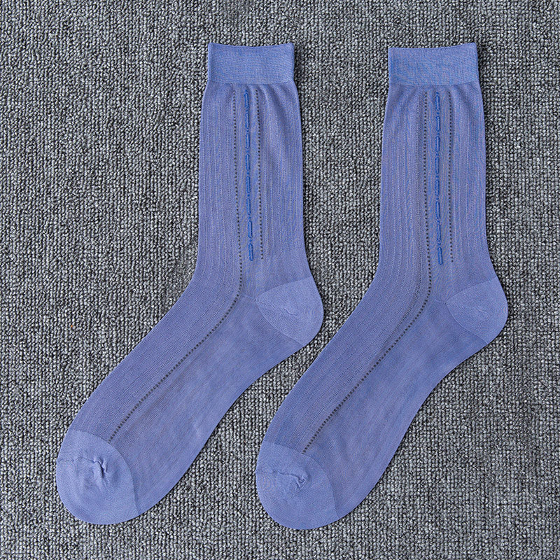 Pansy Jacquard Loose Mouth Socks