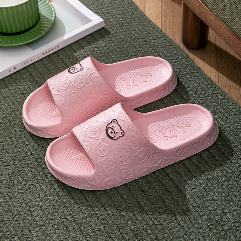 Cute Bear Thick-Soled Slippers