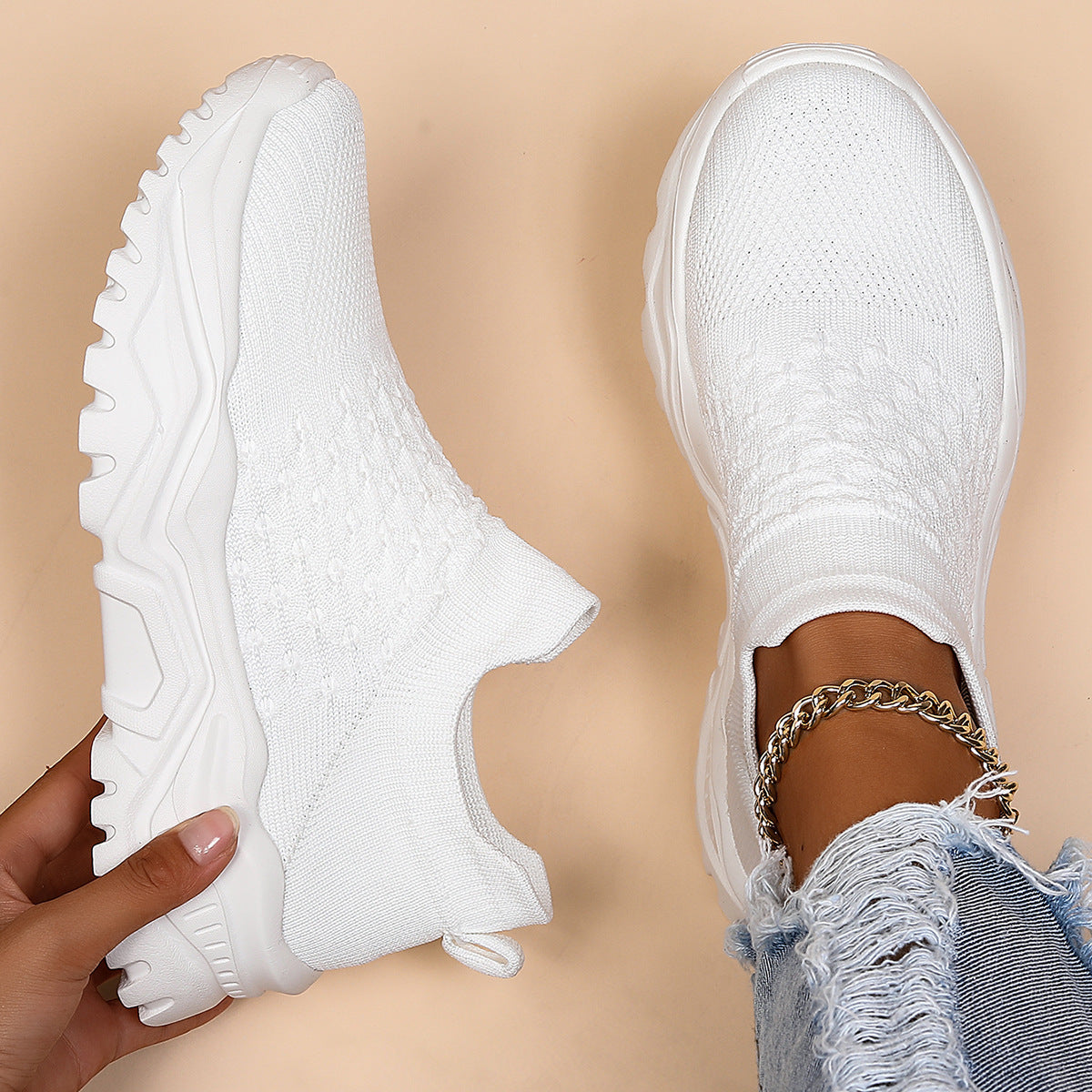 Plus Size Flyknit Shoes