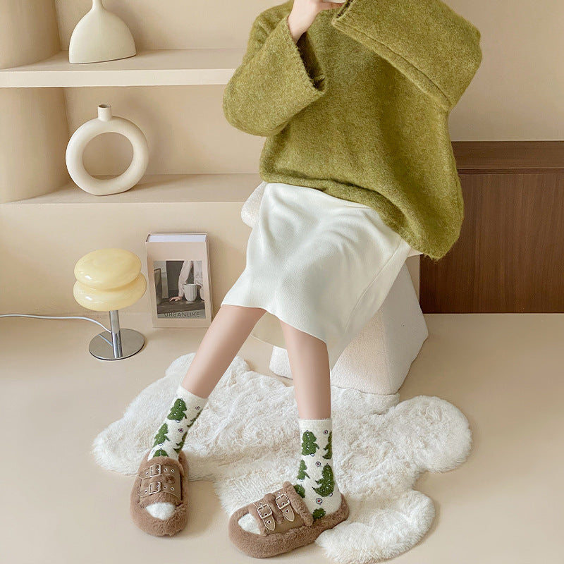 Mink Fur Warm Mid-Calf Socks