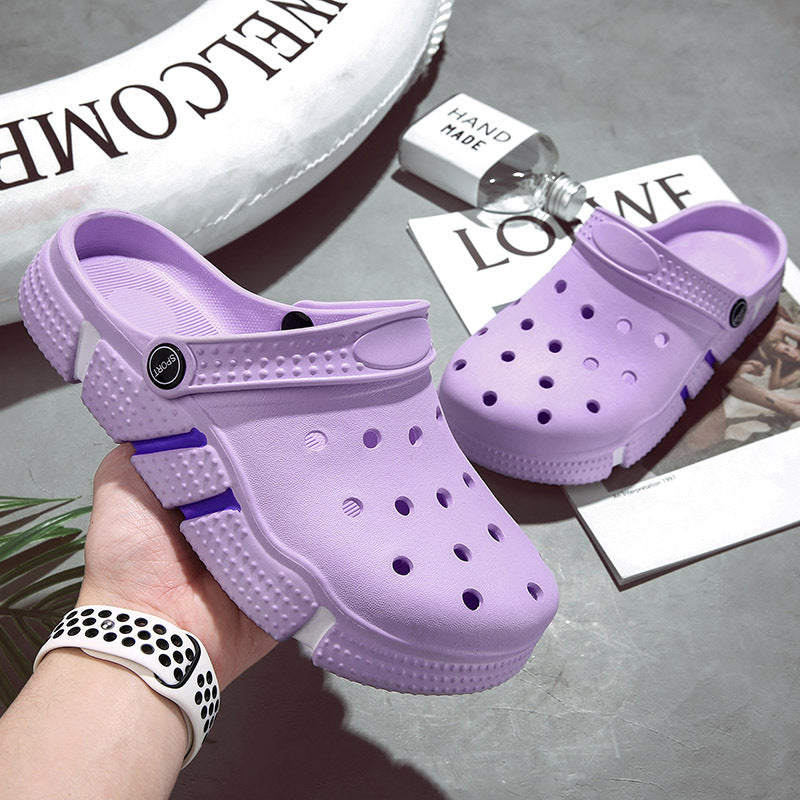 Trendy Hollow-Out Closed Toe Sandals