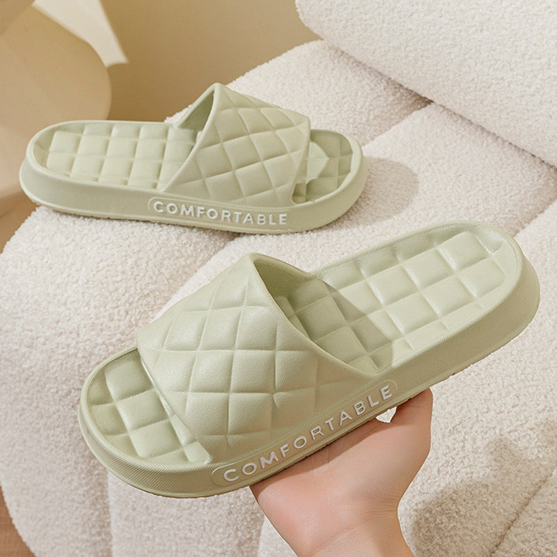 Plaid Soft-Soled Indoor Slippers