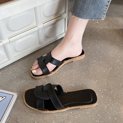 Cross-Strap Non-Slip Home Sandals