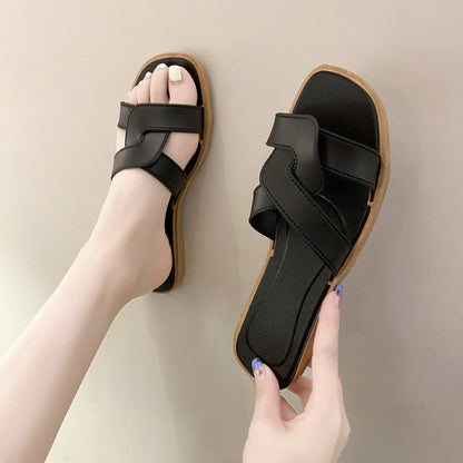 Cross-Strap Non-Slip Home Sandals