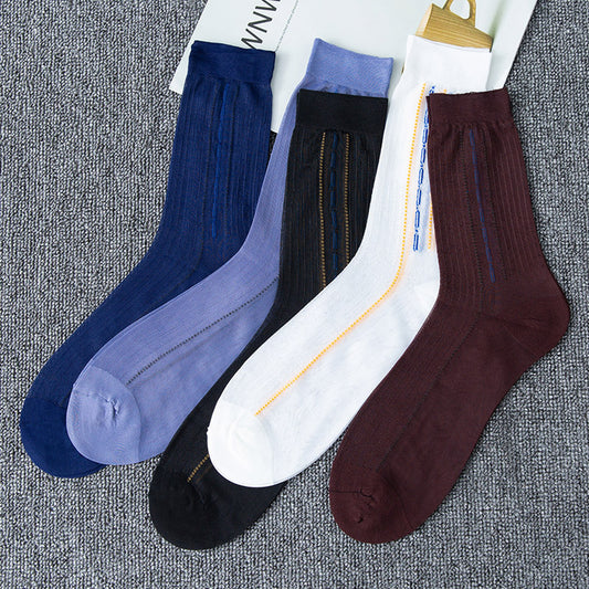 Pansy Jacquard Loose Mouth Socks