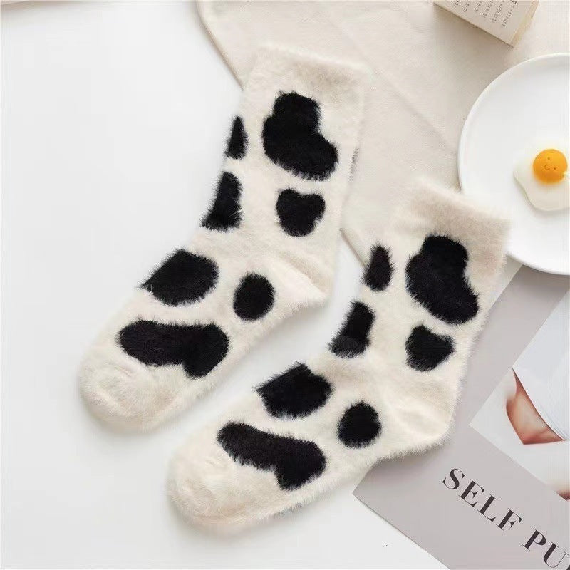 Mink Fur Warm Mid-Calf Socks