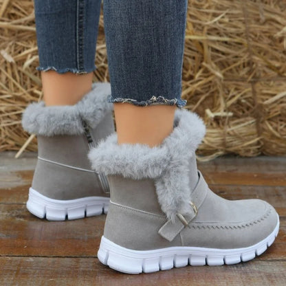 Plush Velvet Winter Ankle Boots
