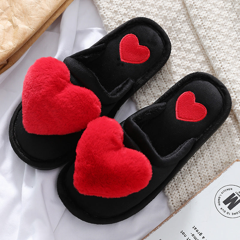 Cute Love Fluffy Slippers