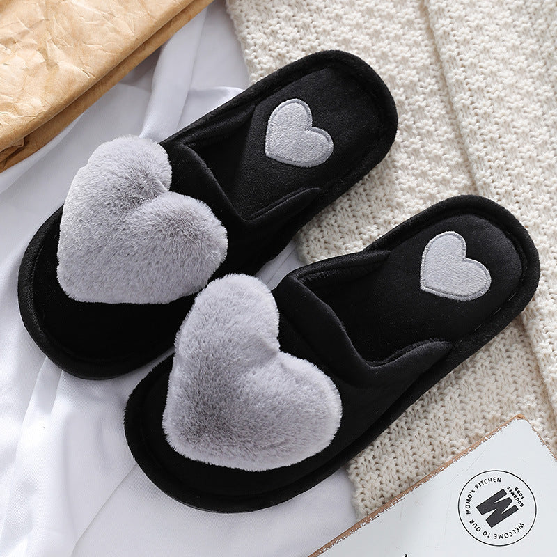 Cute Love Fluffy Slippers