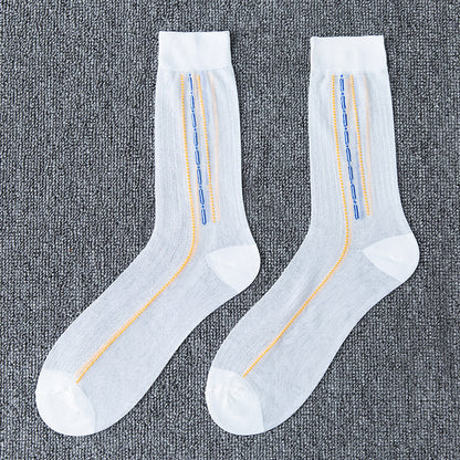 Pansy Jacquard Loose Mouth Socks