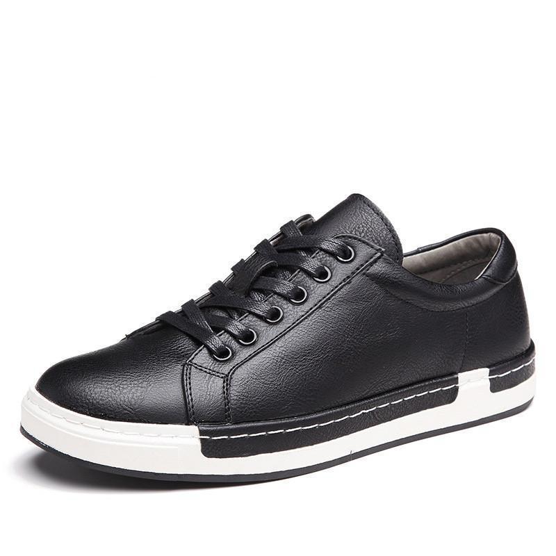 Low-Top Leather Casual Sneakers