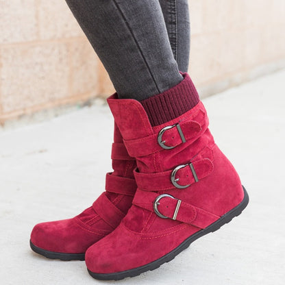 Strap Buckle Winter Boots
